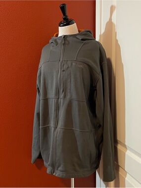 Sitka Gear Men’s Camp Hoody Gray Full Zip Gorpcore Hiking Sweatshirt